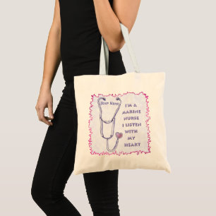 Tote Bag Stethoscope Coeur Infirmière maritime