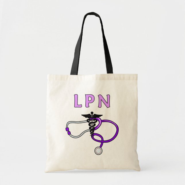 Tote Bag Stéthoscope des infirmières LPN (Devant)