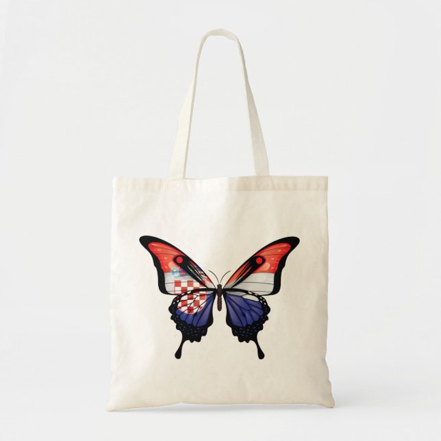 Tote Bag Sticker du drapeau à queue noire de Croatie (Devant)