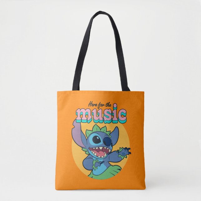 Tote Bag Stitch | Ici pour la musique (Devant)