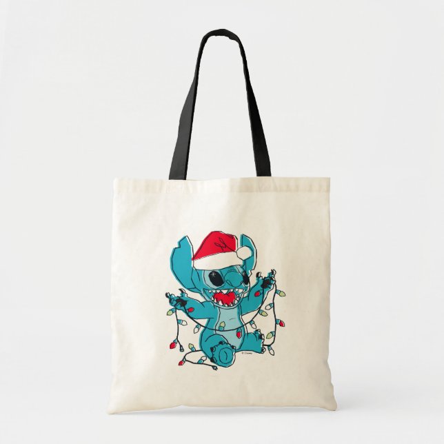 Tote Bag Stitch | Lumières de Noël (Devant)