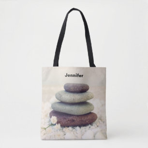 Tote Bag Stones empilées Méditative Cairn