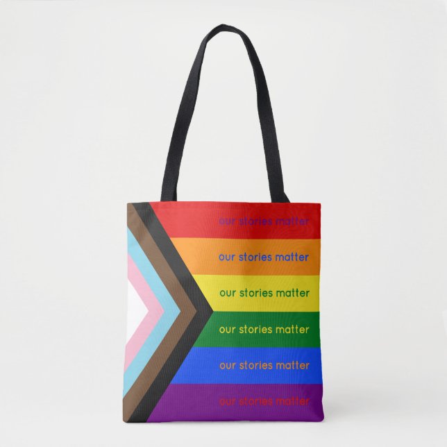 Tote Bag Stories Matter Intersectional Pride Flag Rainbow (Devant)