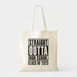 Tote Bag Straight Outta High School 2025 (en détresse)