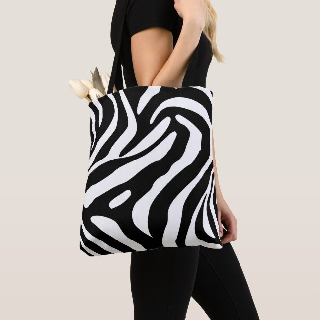 Tote Bag Stripes Zèbre Classique (De près)
