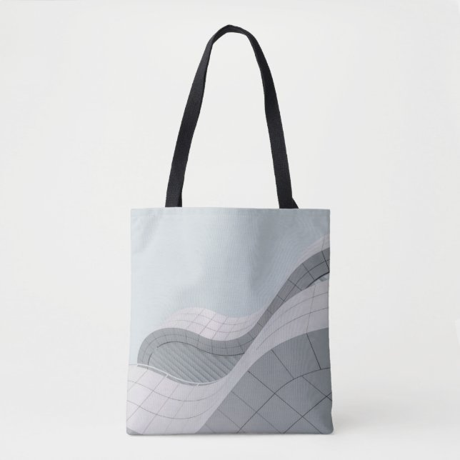 TOTE BAG STRUCTURE DE BÂTIMENT BLANC ET GRIS (Devant)
