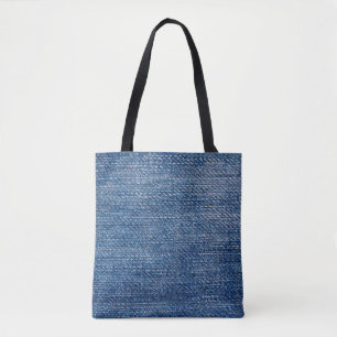 Tote Bag Structure en denim tissu Jeans bleu