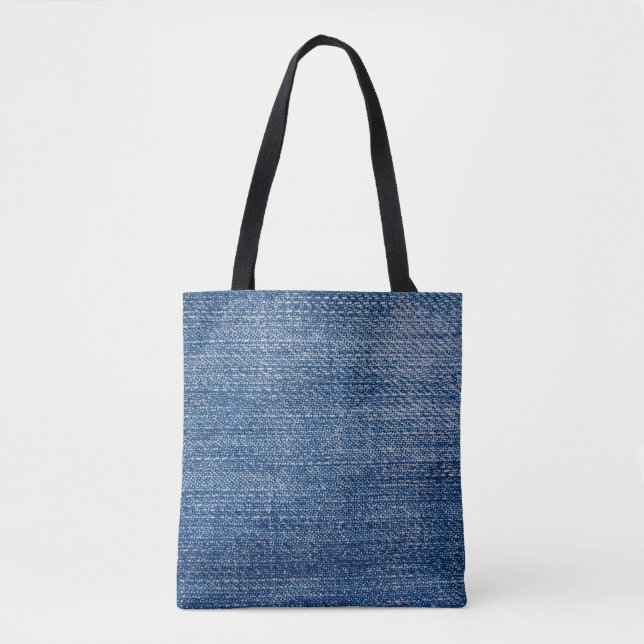 Tote Bag Structure en denim tissu Jeans bleu (Devant)