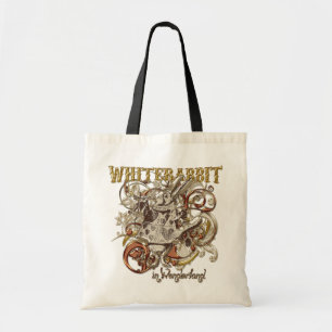 Tote Bag Style blanc de Carnivale de lapin (version d'or)