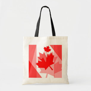 Tote Bag Style canadien Feuille d'érable rouge en couches C