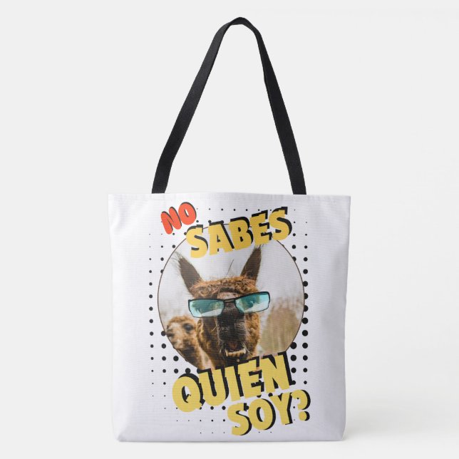 TOTE BAG STYLE DE CITATION DE LLAMA (Devant)