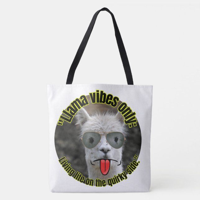 TOTE BAG STYLE DE CITATION DE LLAMA (Devant)