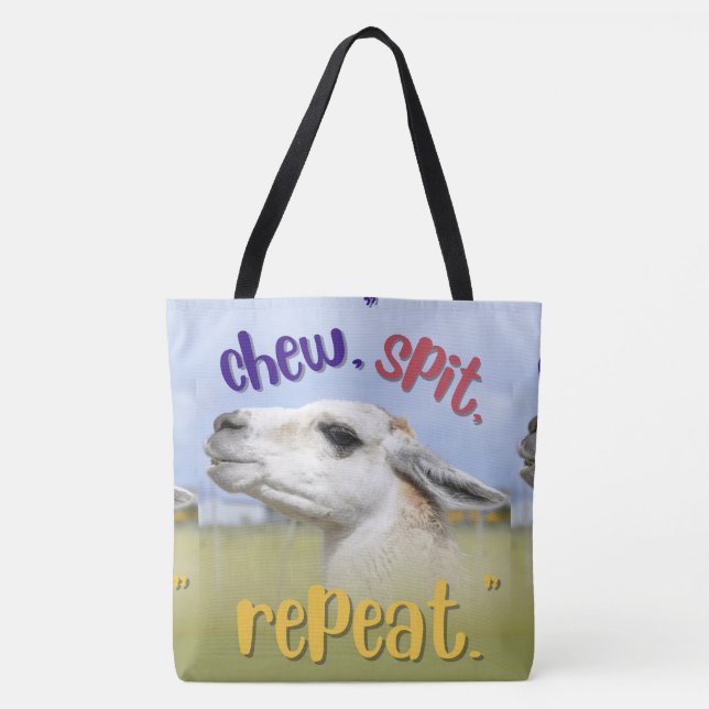 TOTE BAG STYLE DE CITATION DE LLAMA (Devant)