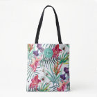 Style insulaire Tropical Floral Motif et Monogramm