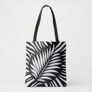 Tote Bag Style Leaf Zebra Stripes