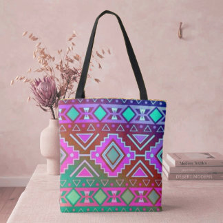 Tote Bag Style Moderne Diamants Sud-Ouest
