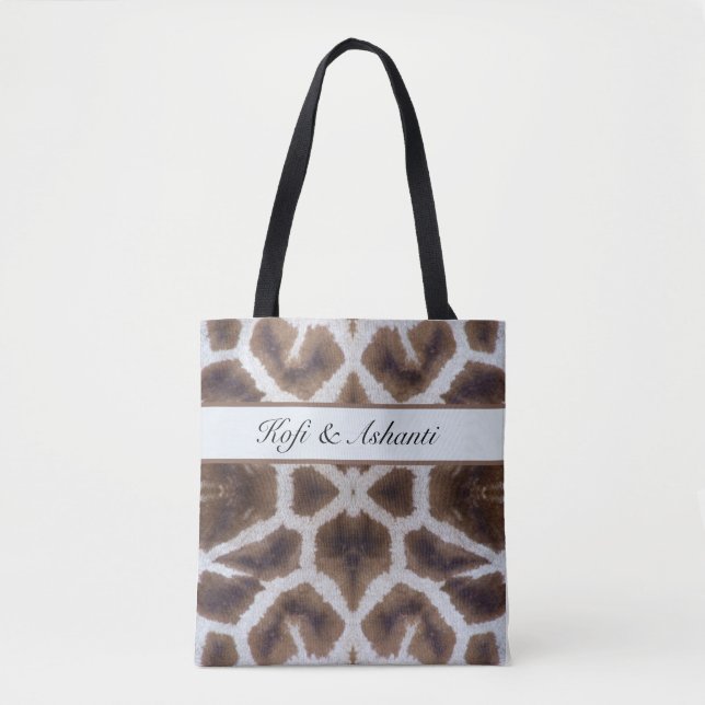 Tote Bag Style safari motif Giraffe (Devant)