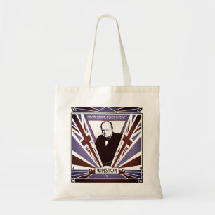 Tote Bag Style Union Jack d'art déco de Winston Churchill