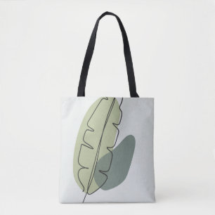 Tote Bag Style vintage Vert et Bleu Floral Classique