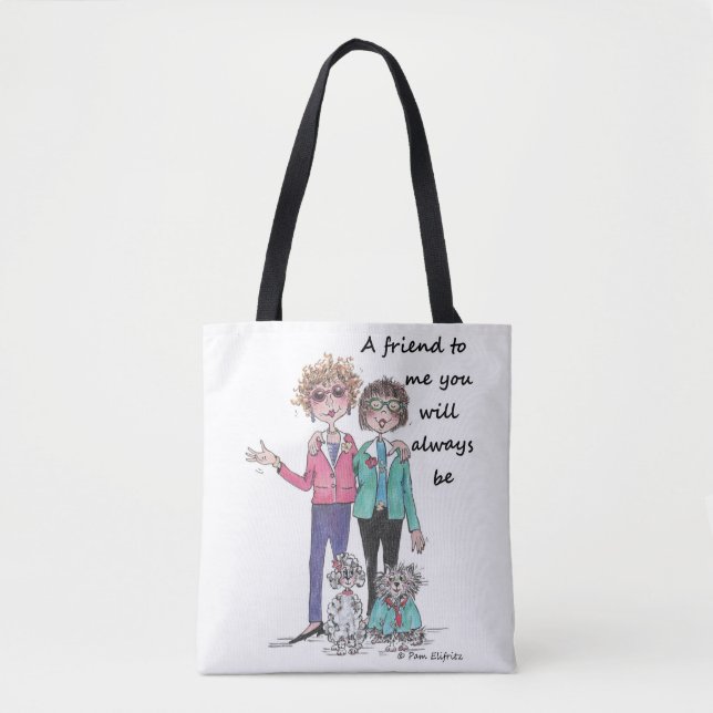 Tote Bag Styles Come and Go, Caricature sage, Aquarelle (Devant)