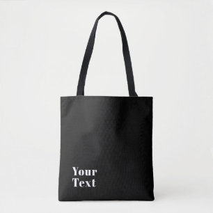 Tote Bag Stylish Editable Retro Modern Name (ou autre texte