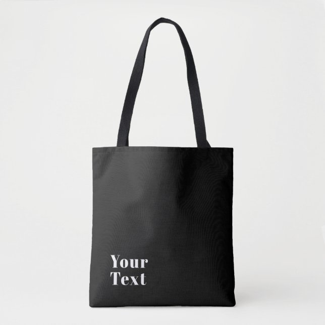 Tote Bag Stylish Editable Retro Modern Name (ou autre texte (Devant)