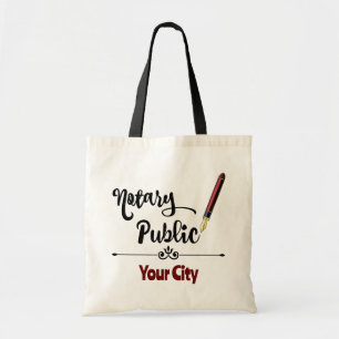 Tote Bag Stylo d'encre Notaire Public Bourgogne Ville Custo