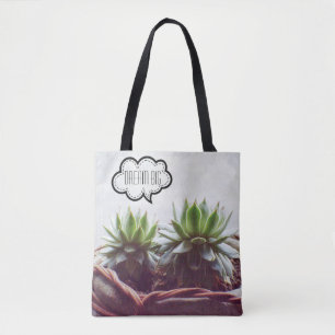 Tote Bag Succulent Aeonium Dream Grosse Phrase
