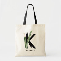 Succulentes Boho Lettre K Monogramme Demoiselle d'