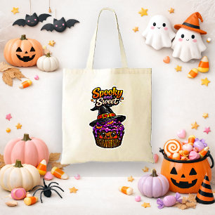 Tote Bag Sucette de sorcière Kawaii Violet Trick or Treat