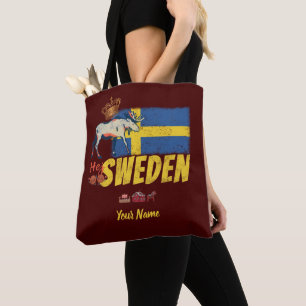 Tote Bag Suède drapeau vintage et souvenir d'orignal