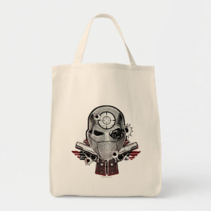 Tote Bag Suicide Squad Deadshot Mask & Guns Tattoo Art