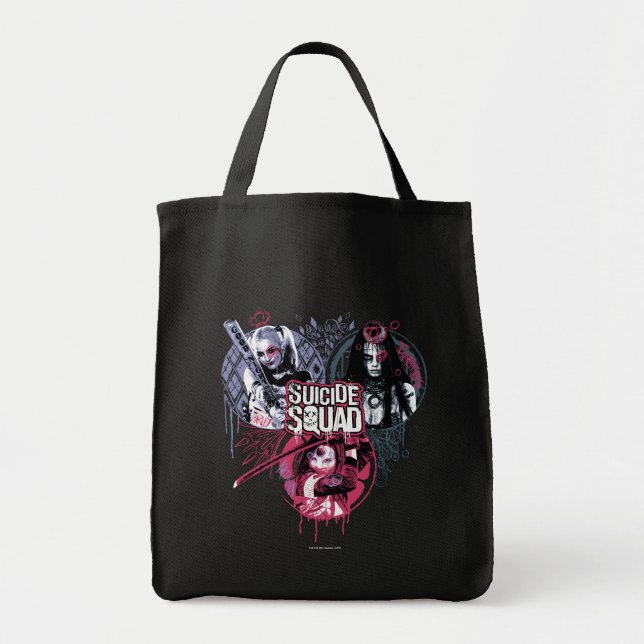 Tote Bag Suicide Squad | Girls Graffiti Badges (Devant)