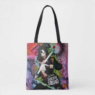 Tote Bag Suicide Squad Katana Character Graffiti