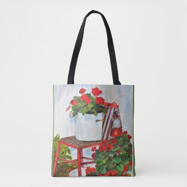 Tote Bag Summer Geraniums Totebag (Front)