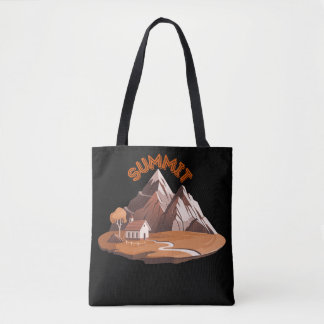 Tote Bag Summit Mountain Adventure Nature Lover Drawstring