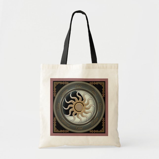 Tote Bag Sun et roue de païen de lune (Devant)