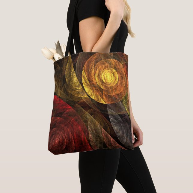 Tote Bag Sun Flower Floral Moderne Art Motif Abstrait (De près)