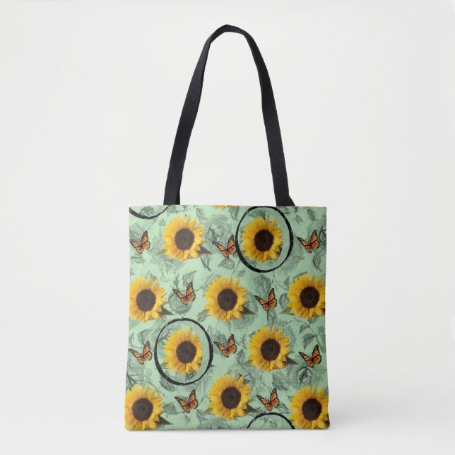 tote bag sunflowers (Front)