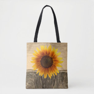 tote bag sunflowers