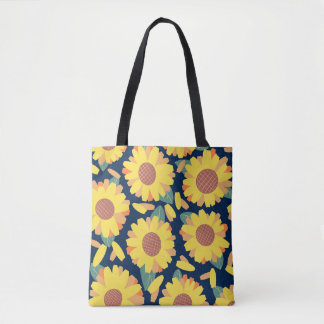 Tote Bag Sunny Bloom Doodles