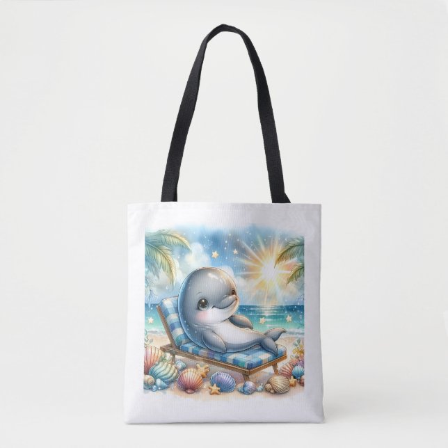 Tote Bag Sunny Dolphin Bliss (Devant)