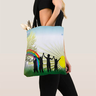 Tote Bag Sunrise Rainbow Children
