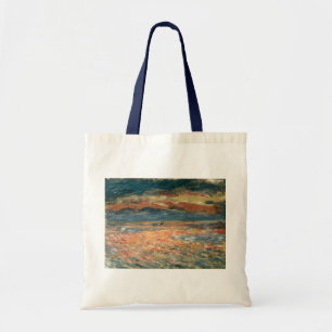 Tote Bag Sunset at Sea by Pierre Renoir, Vintage Fine Art