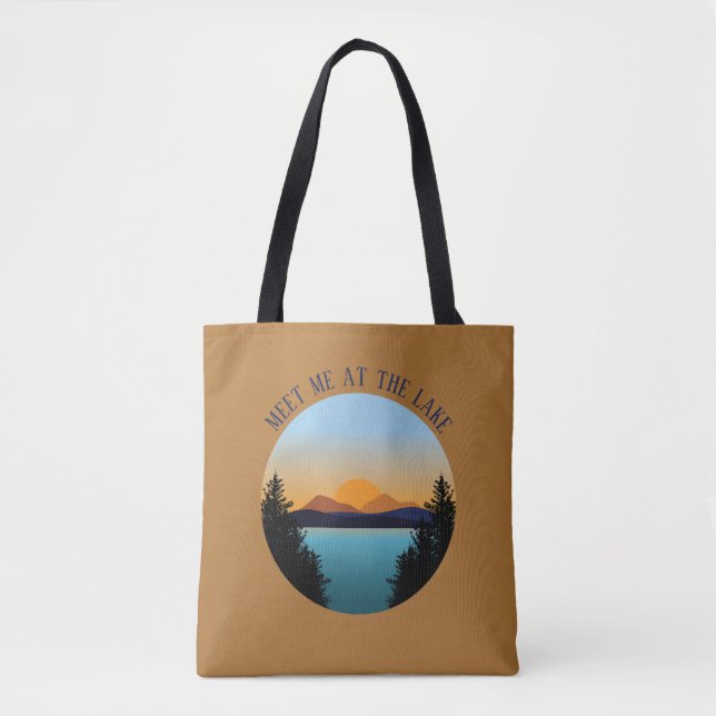 Tote Bag Sunset Lake   (Devant)