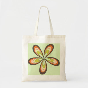 Tote Bag Super 60s les années 70 Hippie Fleur Lime Retro Da