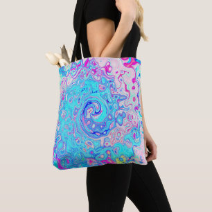 Tote Bag Super Abstrait Retro Robin's Oeuf Blue Swirl