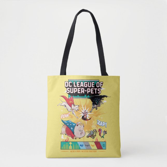 Tote Bag Super-Animaux : Nous sommes un pack, nous nous bat (Devant)