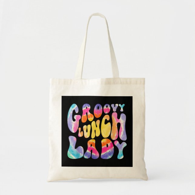 Tote Bag Super dame de déjeuner, Retro Cafeteria Canteen Ti (Devant)