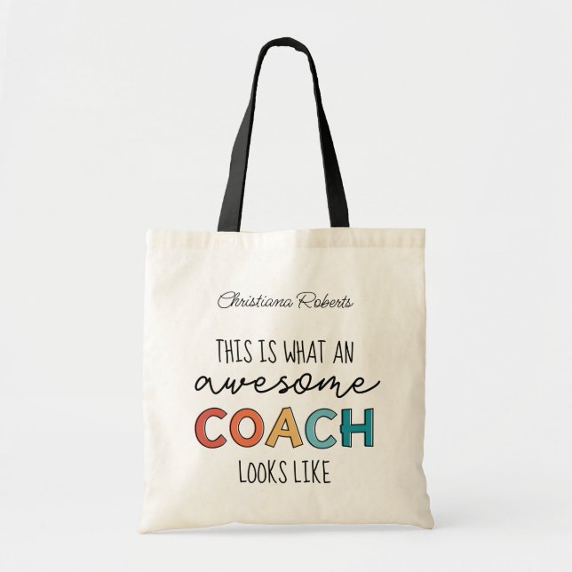 Tote Bag Super entraîneur | Meilleur Entraîneur Jour Cadeau (Devant)